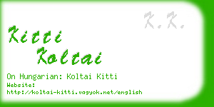 kitti koltai business card